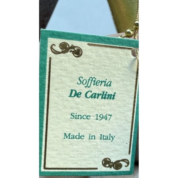 Soffiera De Carlini Blown Glass Genie Lamp Christmas Ornament 1990s Collectible - Picture 5 of 7